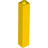 Lego kostka (kostička) 1x1x5, žlutá (4503204, 6119192)